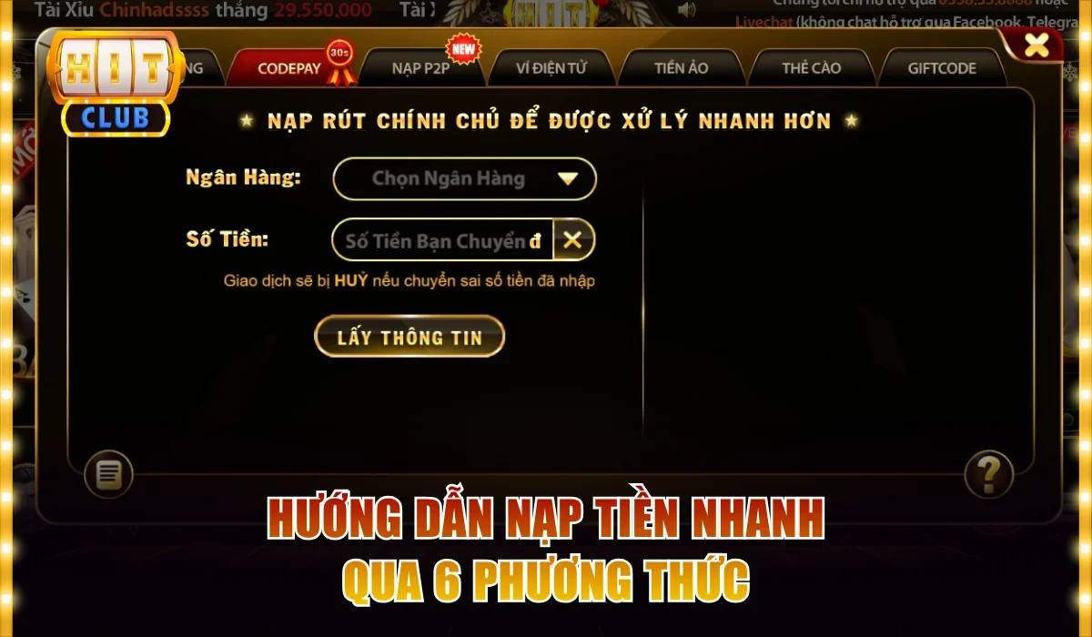 Hitclub Nạp Rút Bao Lâu Thì Nhận? Hướng Dẫn Giao Dịch Chuẩn 3 Hitclub nạp rút bao lâu thì nhận hướng dẫn nạp nhanh